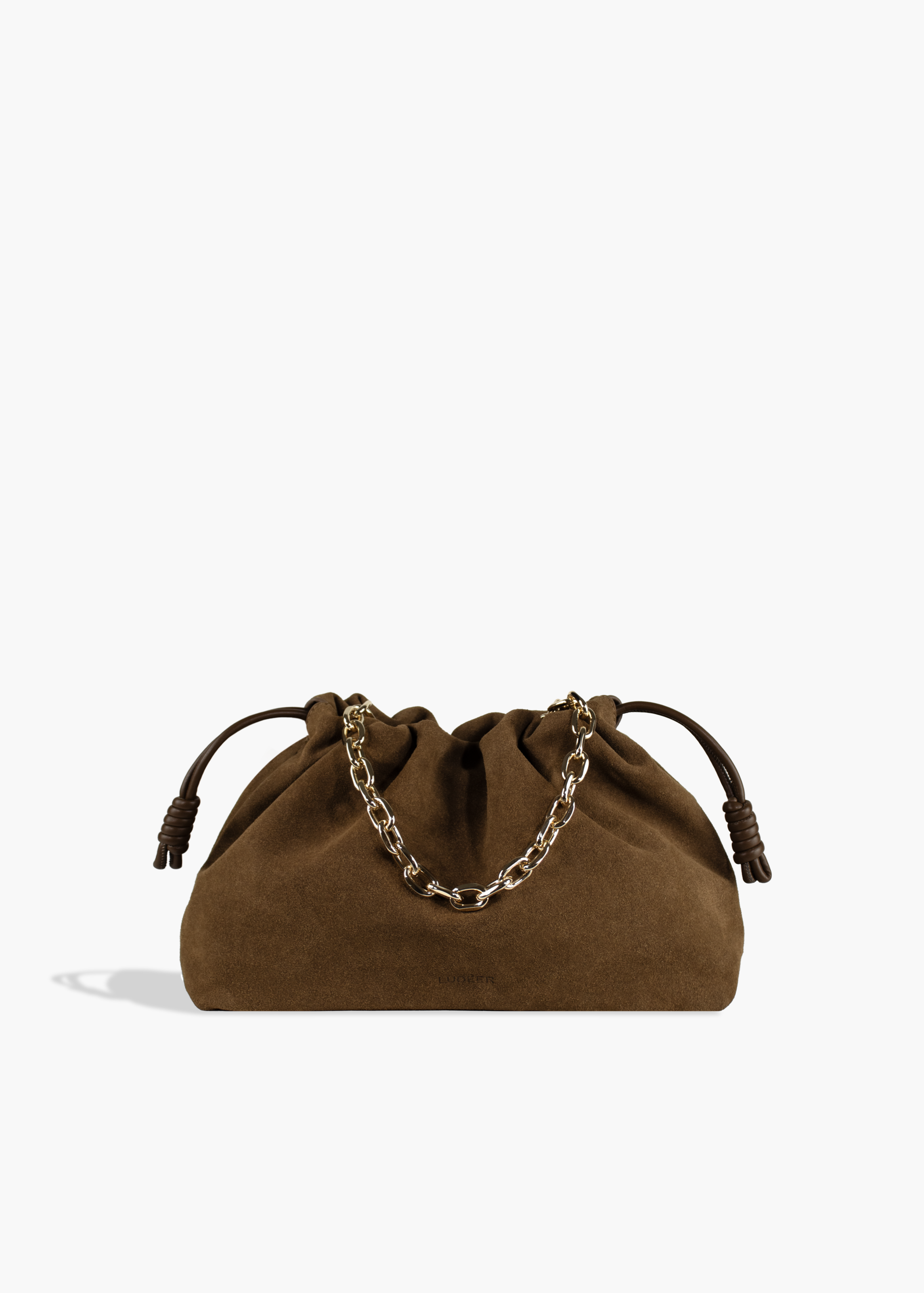Pouch "Stand By Me Pouch Medium" Suede Coffee Brown 