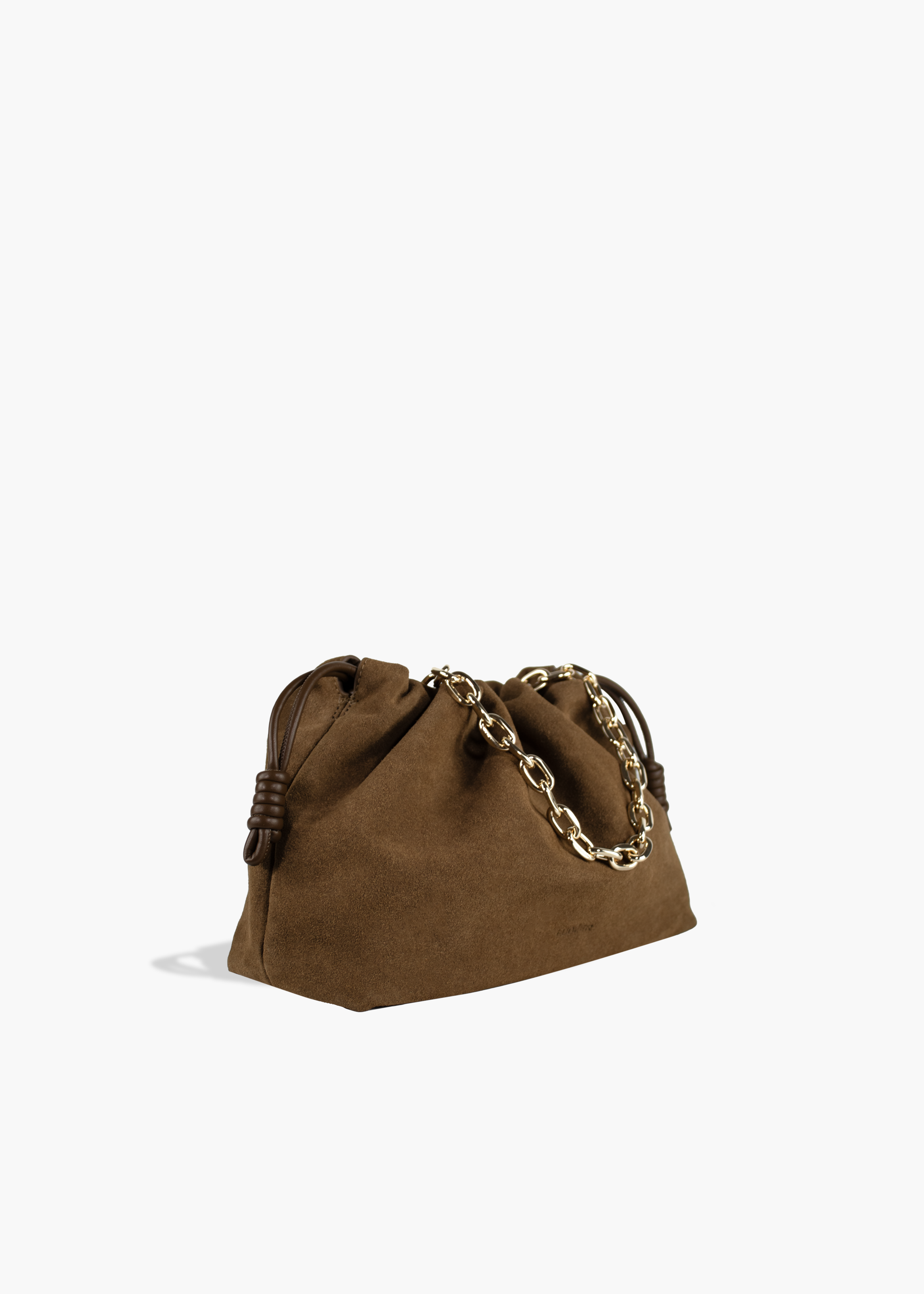Pouch "Stand By Me Pouch Medium" Suede Coffee Brown 