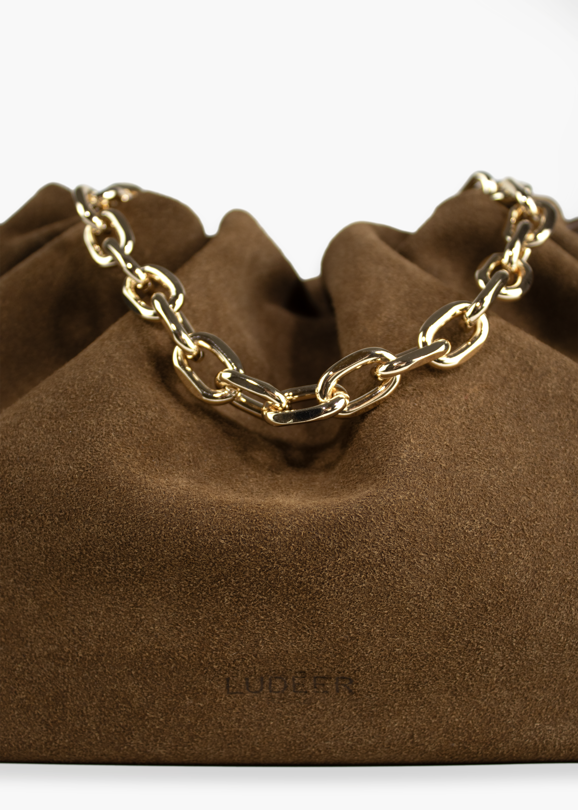 Pouch "Stand By Me Pouch Medium" Suede Coffee Brown 